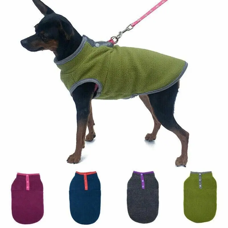 M Pet Dog Puppy Winter Warm Fleece Jumper Vest Coat Jacket Apparel Clothes Outdoor