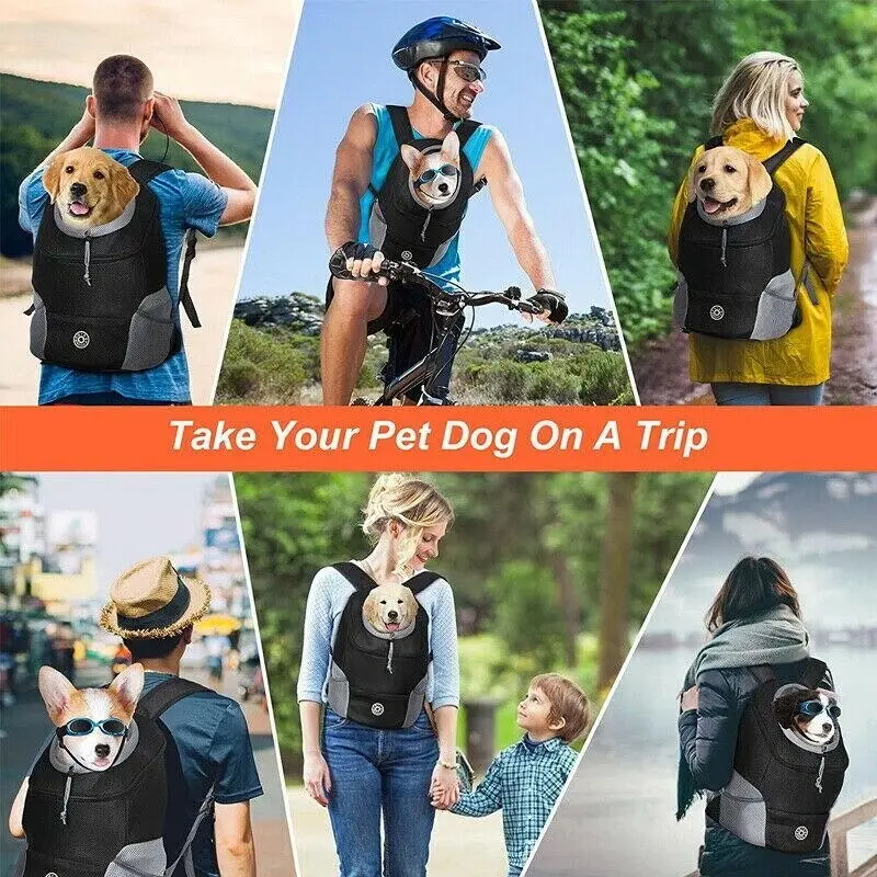 S Size Puppy Travel Mesh Pet Dog Carrier Backpack Front Travel Portable Shoulder Bag