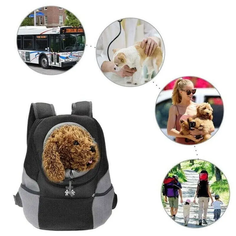 S Size Puppy Travel Mesh Pet Dog Carrier Backpack Front Travel Portable Shoulder Bag