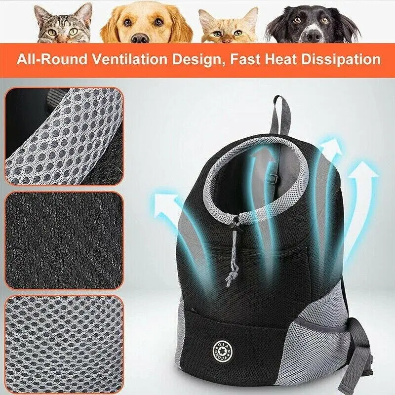 S Size Puppy Travel Mesh Pet Dog Carrier Backpack Front Travel Portable Shoulder Bag