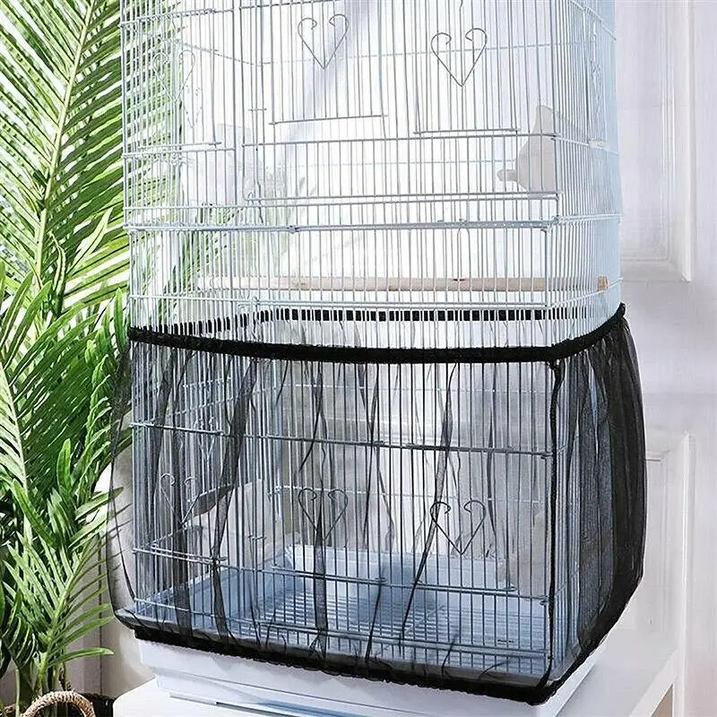 M Size Shell Skirt Mesh Cover Pet Bird Cage Guard Nylon Net Seed Catcher