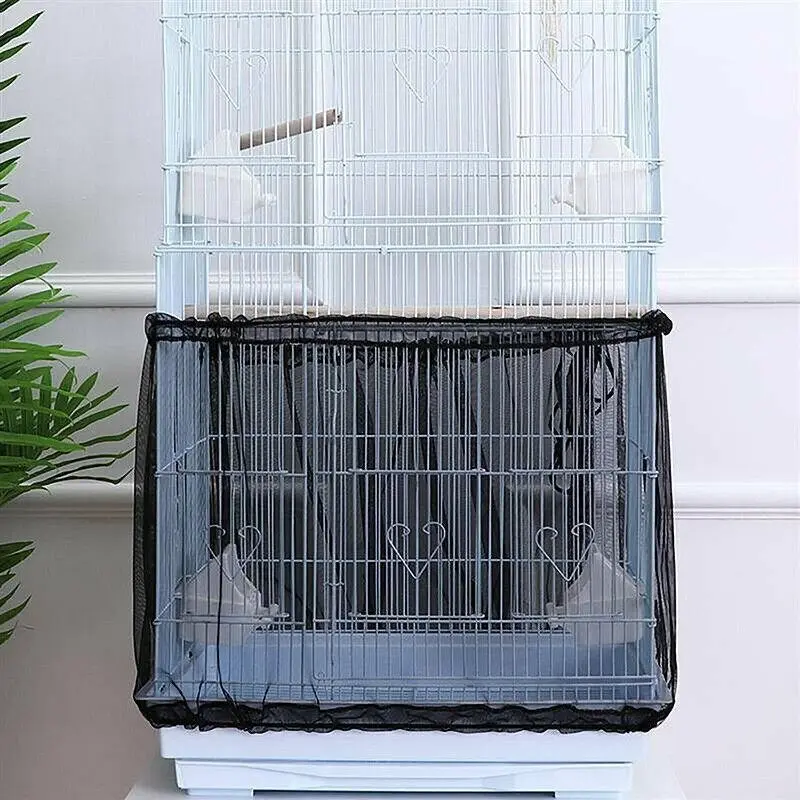 S Size Shell Skirt Mesh Cover Pet Bird Cage Guard Nylon Net Seed Catcher