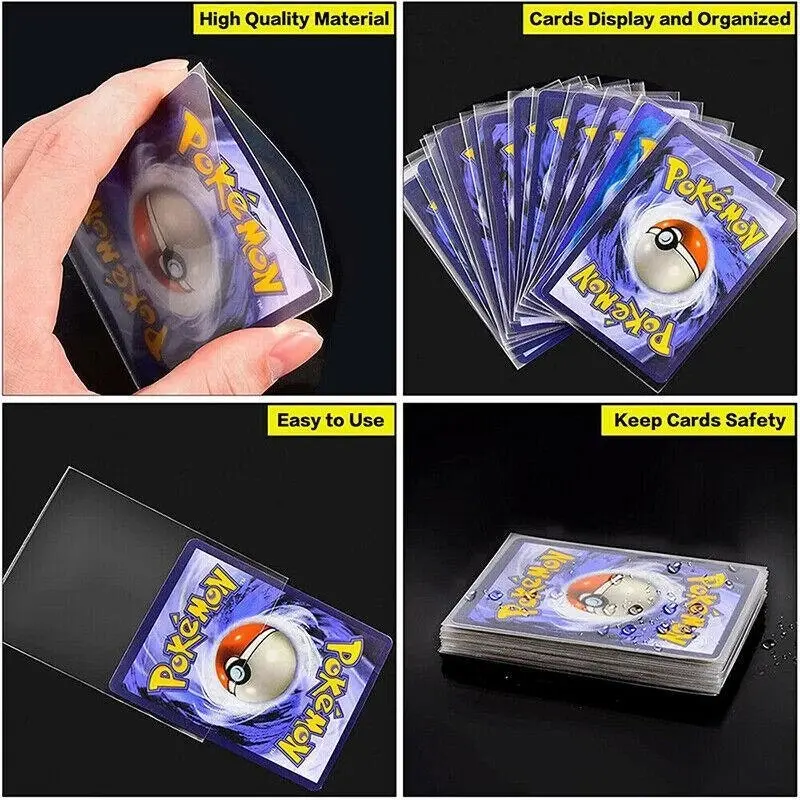 Ultra Soft Trading Card Sleeves Clear Penny Protector 100Pcs For Pokemon Nba Yugioh