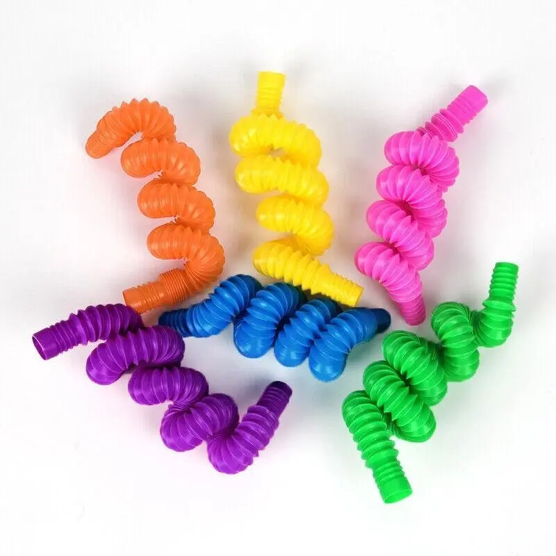 6Pcs Fidget Pop Tube Pip Sensory Game Toys Kids Tools