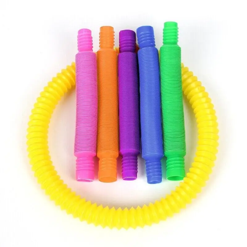 6Pcs Fidget Pop Tube Pip Sensory Game Toys Kids Tools