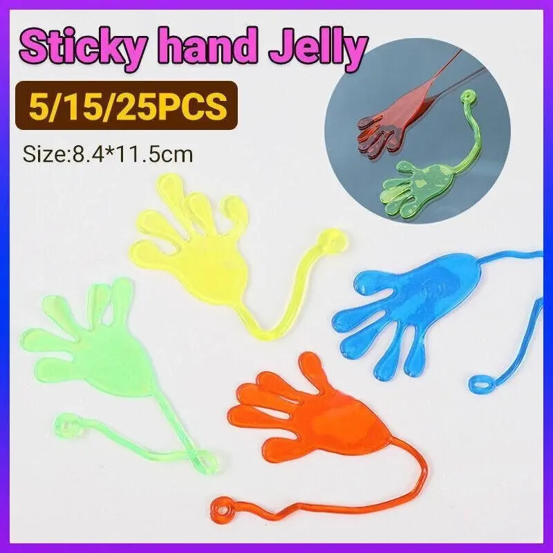 Up25Xsticky Hands Stretchy Jelly Kids Toy Party Favour Novelty Gift Stock Filler