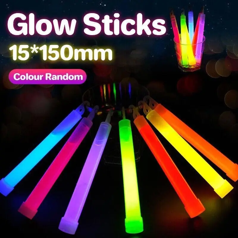 50 X 6 Inch Mixed Glow Sticks Party Rave Light Disco Glow In Dark