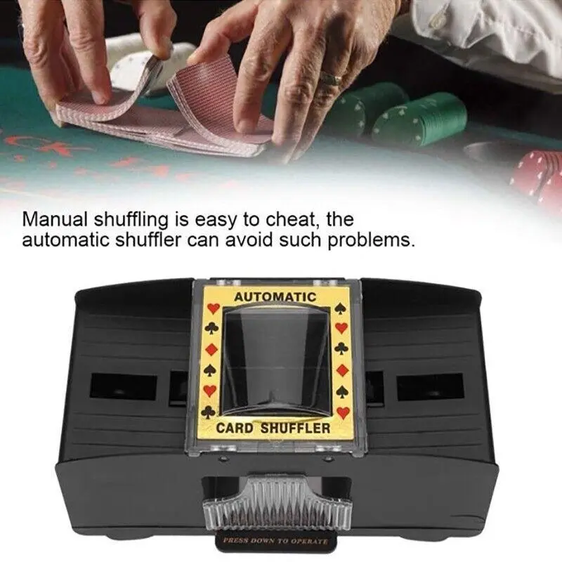 2 Deck Automatic Card Shuffler Poker Cards Shuffling Machine Casino Playing Game