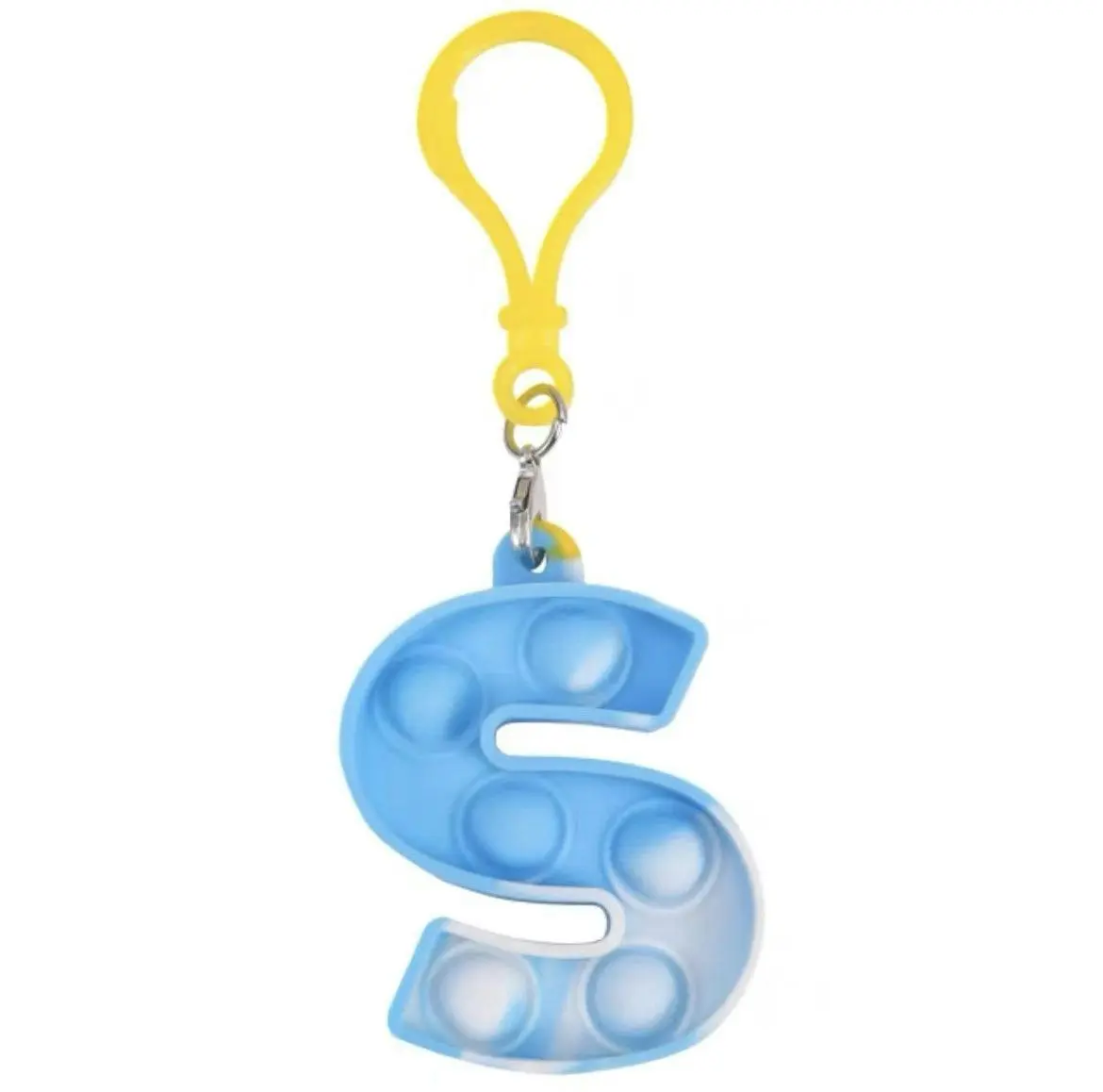 1Pcs Capital Letter Pop It Key Chain Large Size Fidget Toy Back  To  School  Au