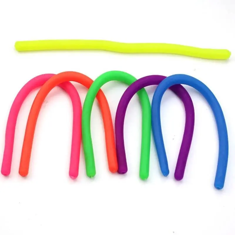 6 Pcs Monkey Noodle Rainbow Set Pop It Stretchy Fidget Toy Stress Sensory Relief