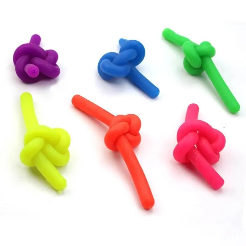 6 Pcs Monkey Noodle Rainbow Set Pop It Stretchy Fidget Toy Stress Sensory Relief