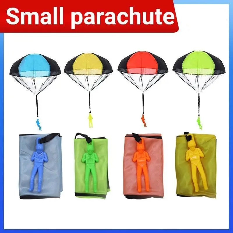 Hand Throwing Mini Soldier Parachute Funny Toy Kid Outdoor Game Play Educational