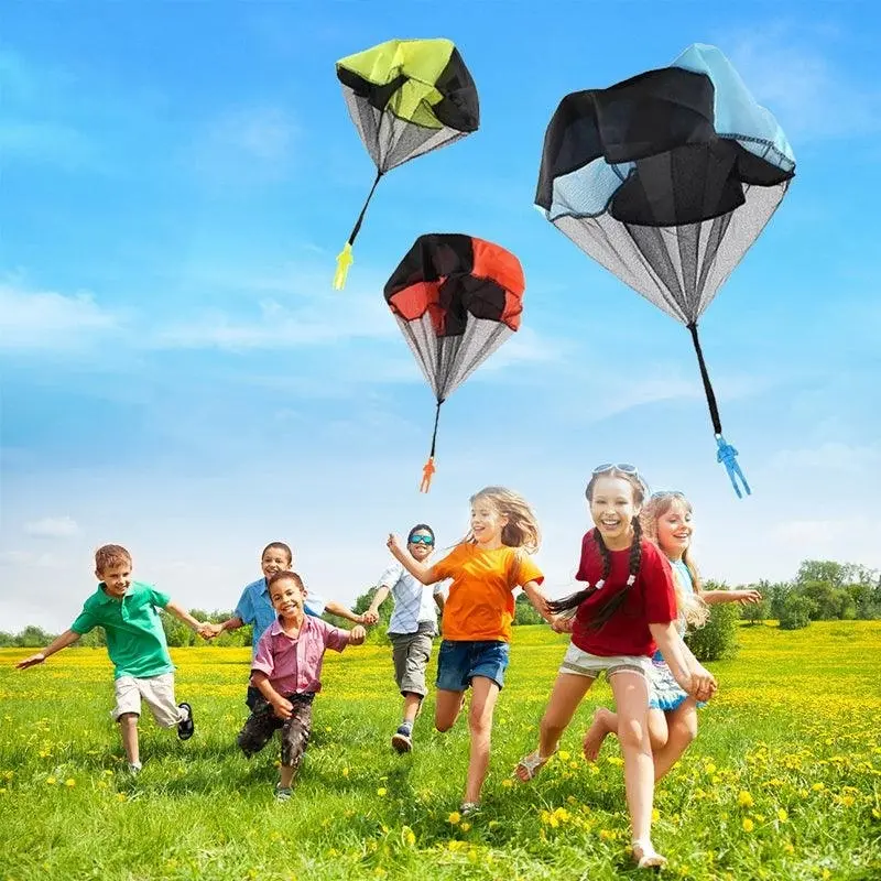 Hand Throwing Mini Soldier Parachute Funny Toy Kid Outdoor Game Play Educational