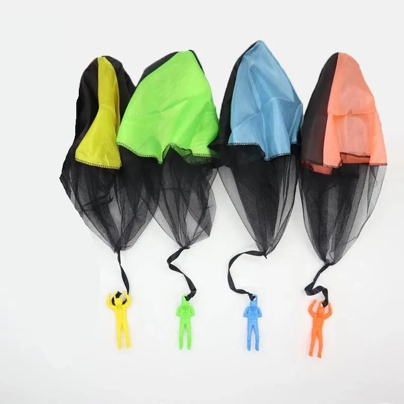 Hand Throwing Mini Soldier Parachute Funny Toy Kid Outdoor Game Play Educational