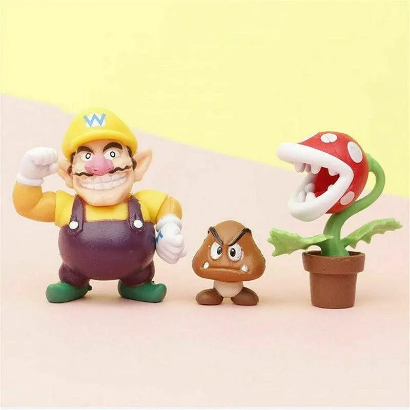 New 18 Pcs Super Mario Bros Action Figures Figurines Set Cake Topper Decor Toy