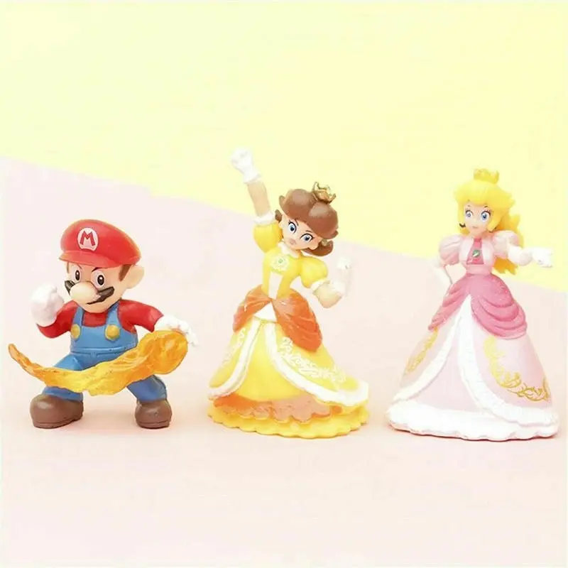 New 18 Pcs Super Mario Bros Action Figures Figurines Set Cake Topper Decor Toy