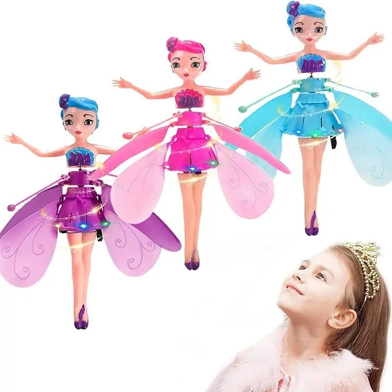 Flying Fairy Princess Doll Infrared Auto Induction Control Kids Toys Girls Gifts