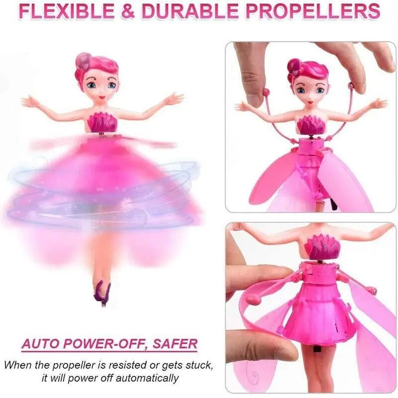 Flying Fairy Princess Doll Infrared Auto Induction Control Kids Toys Girls Gifts