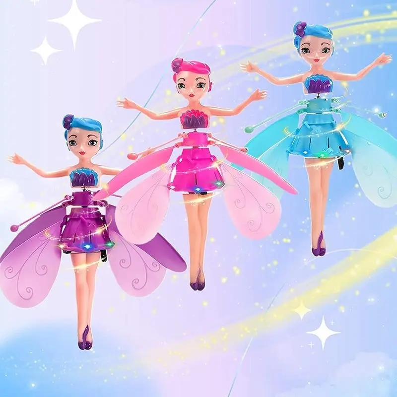 Flying Fairy Princess Doll Infrared Auto Induction Control Kids Toys Girls Gifts