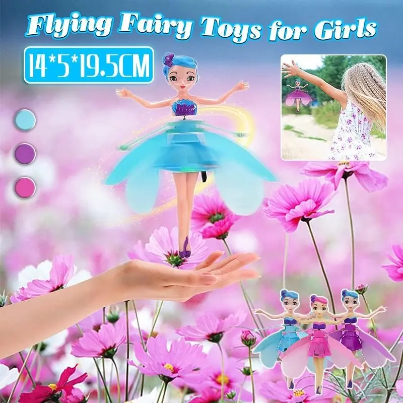 Flying Fairy Princess Doll Infrared Auto Induction Control Kids Toys Girls Gifts