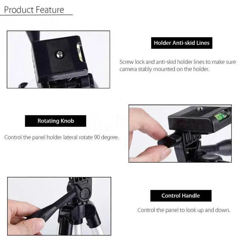 Professional Camera Tripod Stand Mount Phone Holder For Iphone Dslr Travel Au