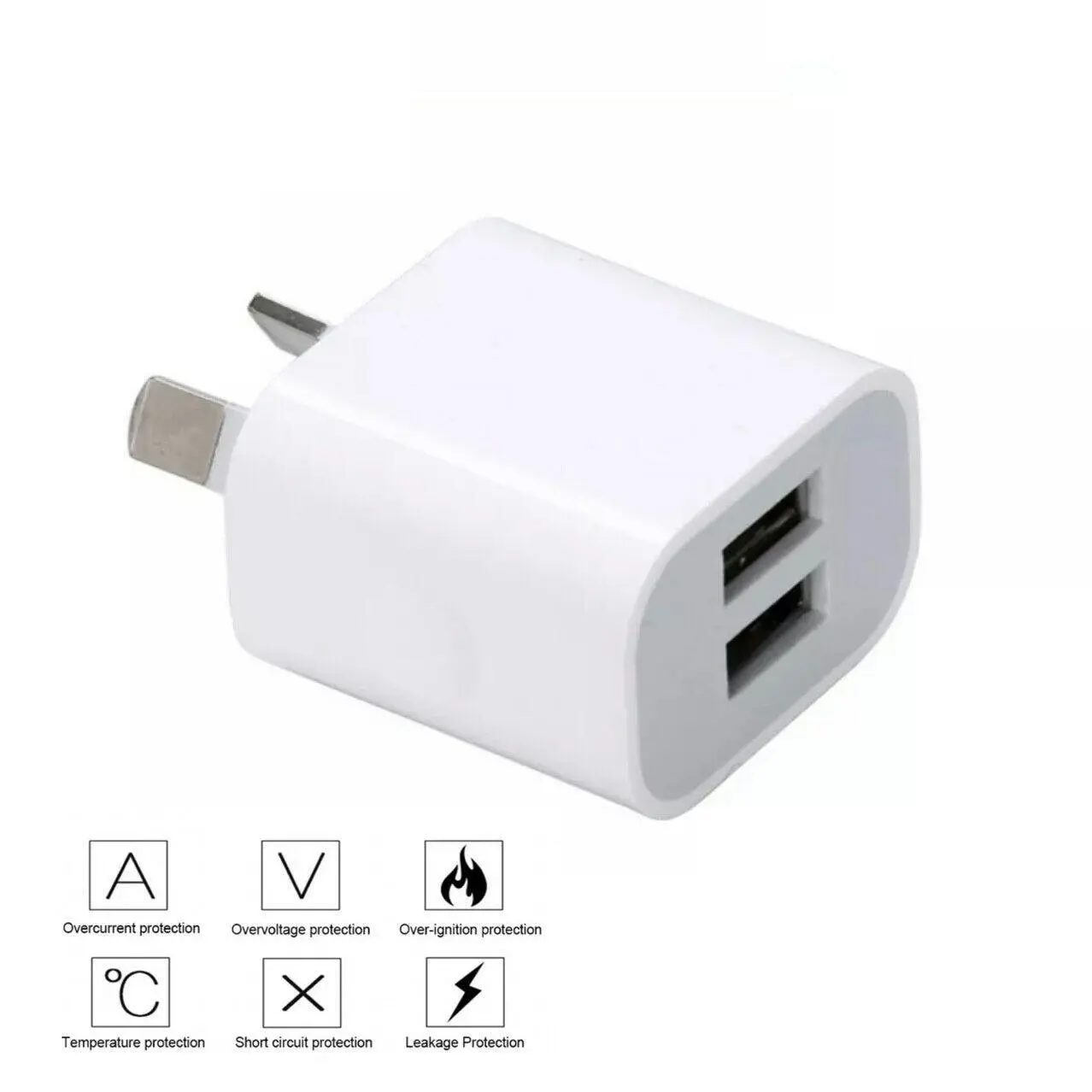 5V2A Dual Usb Wall Charger Au Plug Power Adapter Cable For Iphone 678 X 11 Ipad