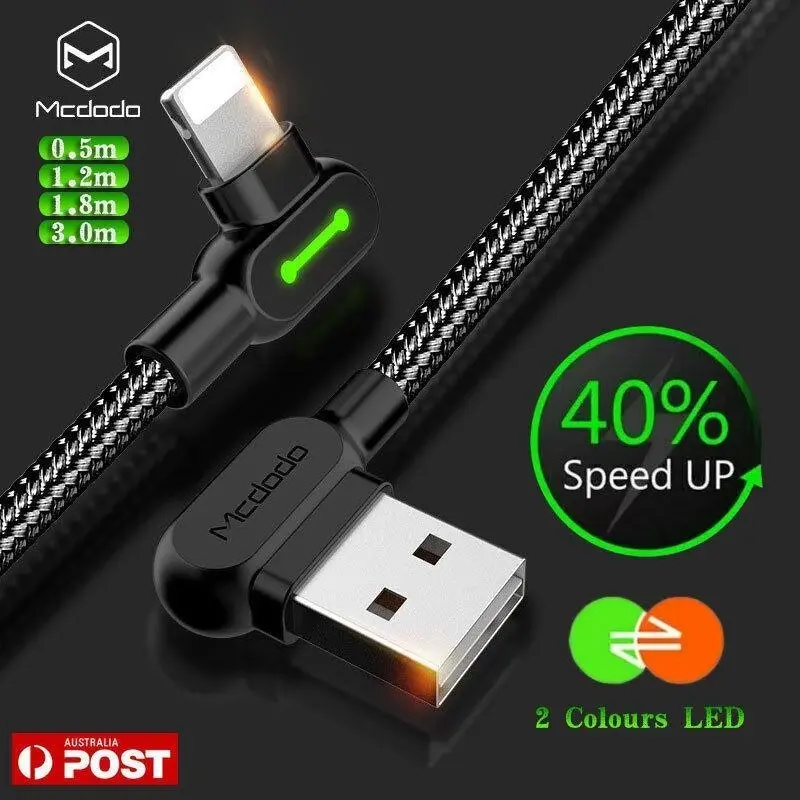 Mcdodo Fast Usb Cable Heavy Duty Charging Syn Charger Iphone 90 Degree Angle