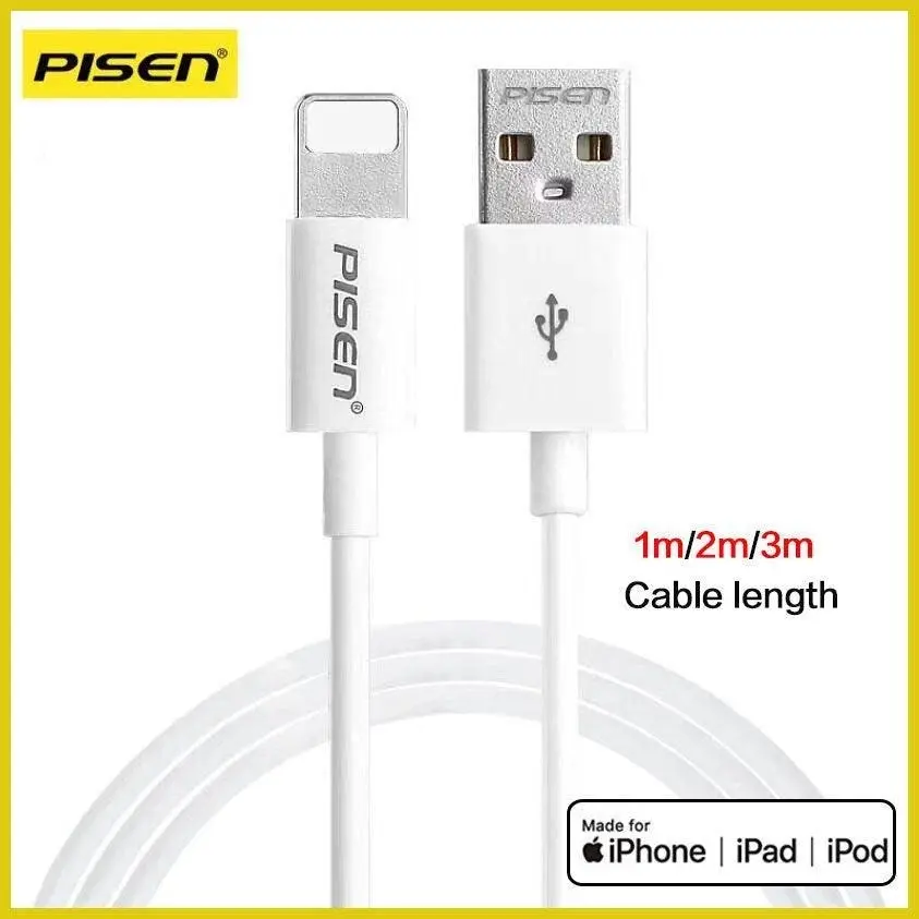 Pisen Usb Fast Charger Data 1/2/3M Cable Compatible For Iphone Ipad 12 11 X Au