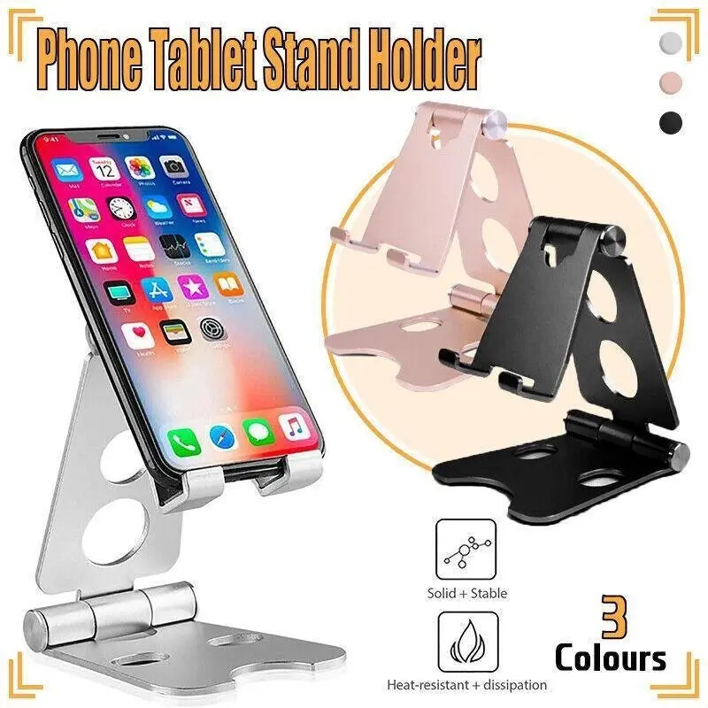 Aluminum Phone Stand Holder Home Office Desk Desktop For Iphone Cellphone Au