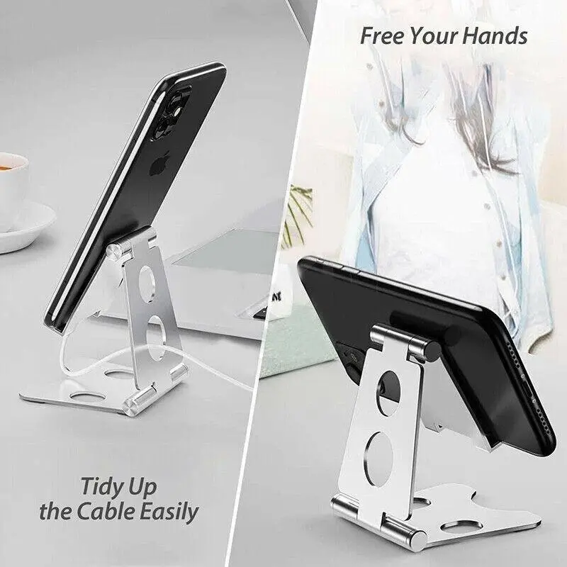 Aluminum Phone Stand Holder Home Office Desk Desktop For Iphone Cellphone Au