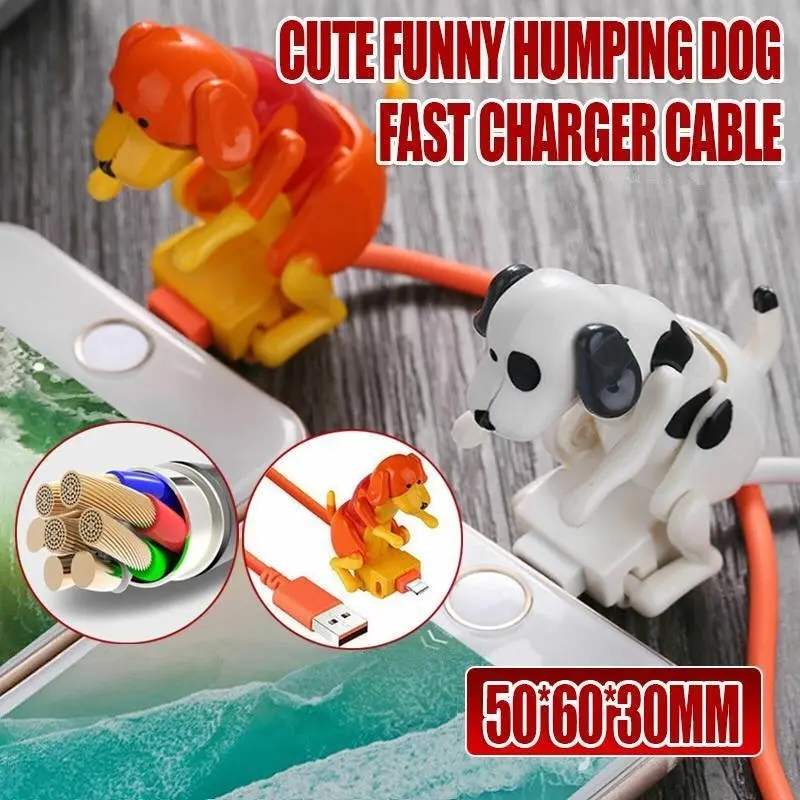 Cute Funny Humping Dog Fast Charger Cable For Micro-USB Charging