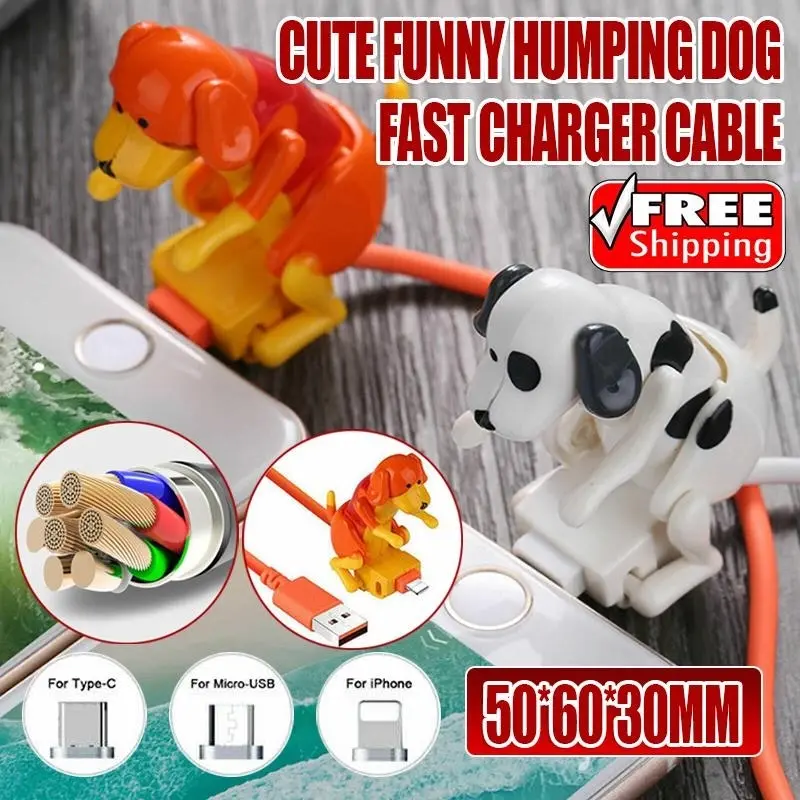 Cute Funny Humping Dog Fast Charger Cable For Micro-USB Charging