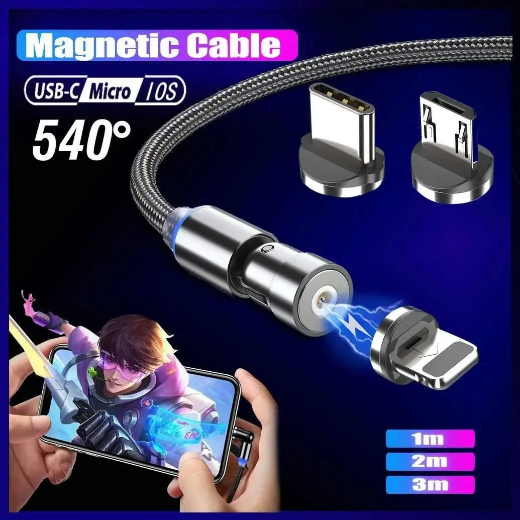 540° Rotate Magnetic Charging Cable For iPhone