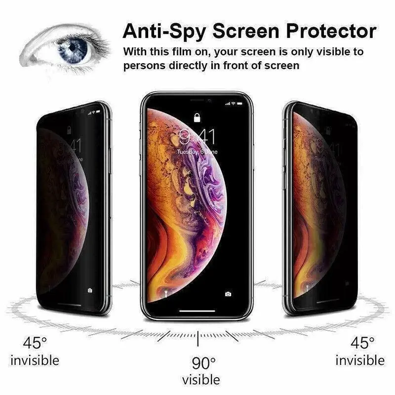 Privacy Film iPhone 13 12 11 Pro Xs Max Plus Anti-Spy Hydrogel Film Screen Protector