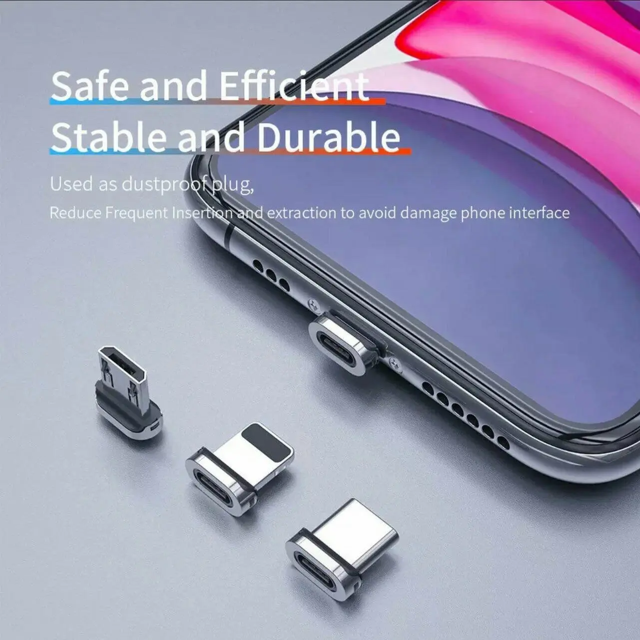 Silver Essager Magnetic Fast Charging Data USB Cable for iPhone