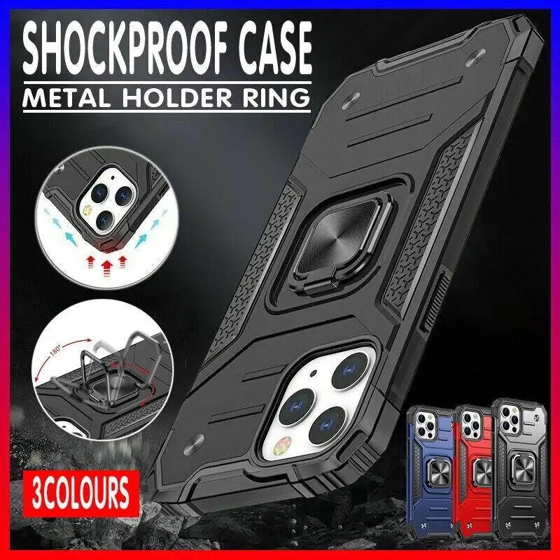 Shockproof Ring Case For iPhone 14 Pro  Blue/Black/Red