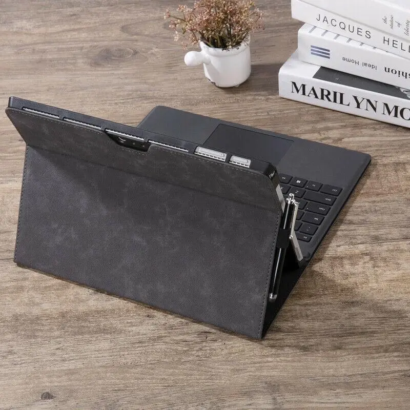 Premium Leather Case Cover Protector for Microsoft Surface Pro X