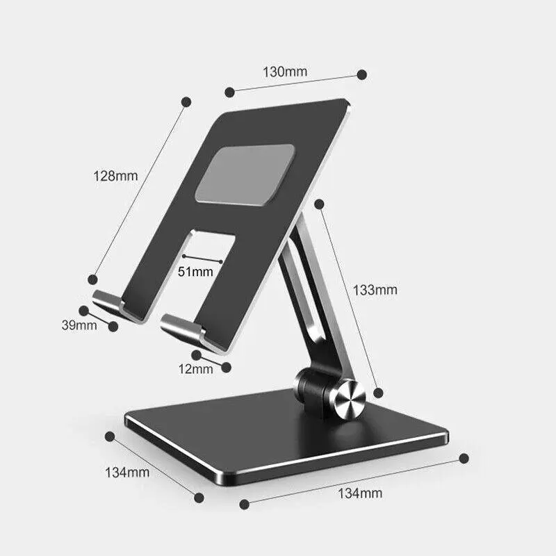 Aluminum Alloy Tablet Phone Holder Desk Stand Bracket Foldable For Ipad Pro 12.9