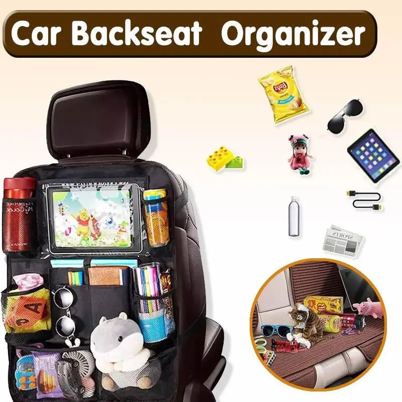 2Pcs Car Back Seat Organiser Travel Storage Bag Organizer Ipad Holder Pocket Au