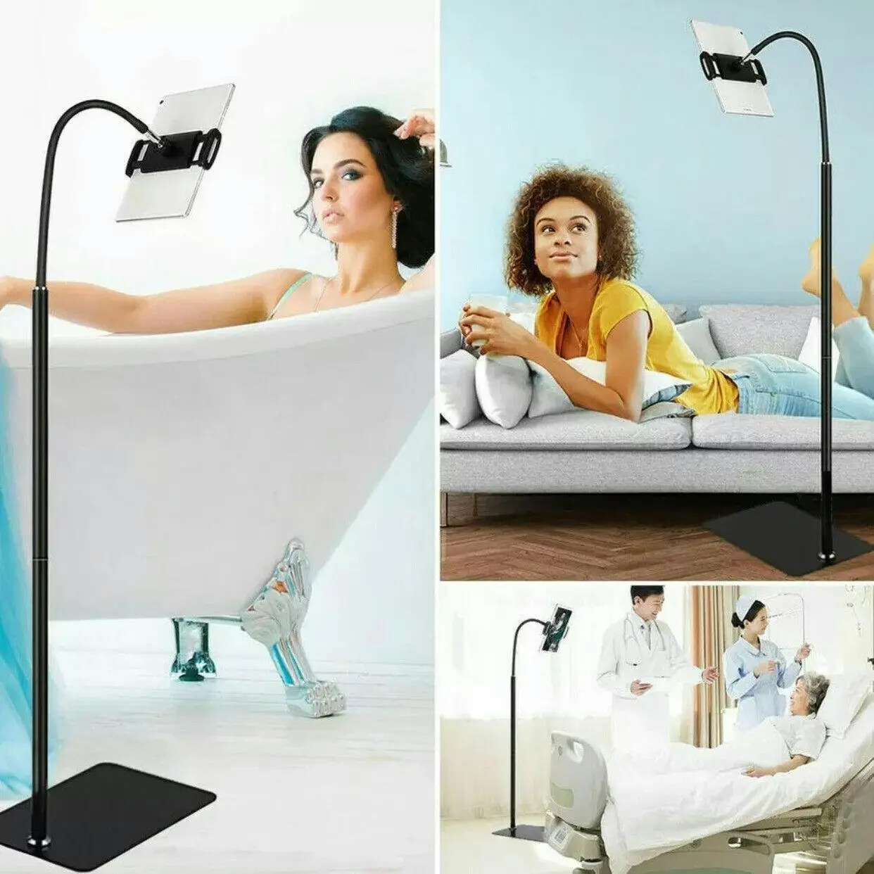 Adjustable Floor/Desk Stand Bed Lazy Mount Holder Arm Bracket For Phone Tablet