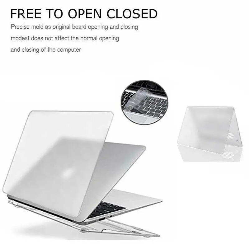 Lightweight Clear Frosted Hard Case Cover for MacBook Apple Laptop Protective