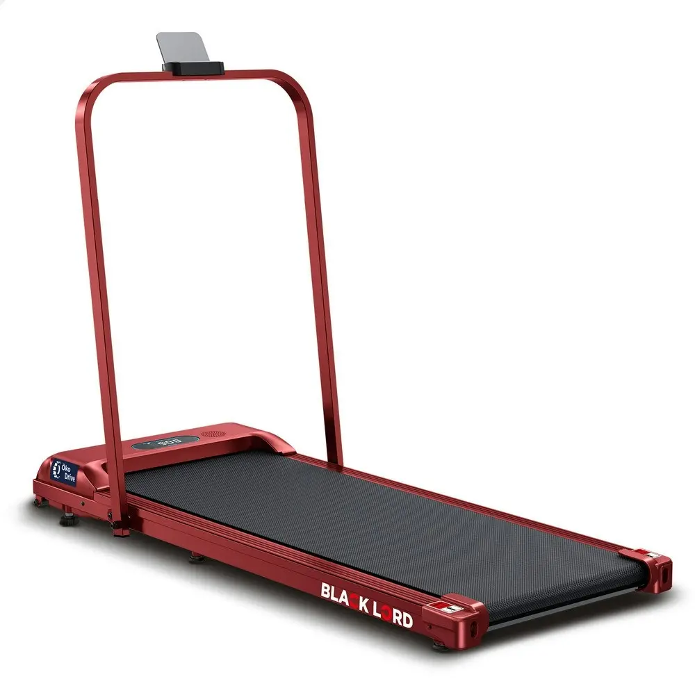 Black Lord Treadmill Electric Walking Pad Home Fitness Foldable Red w/ Smart Watch