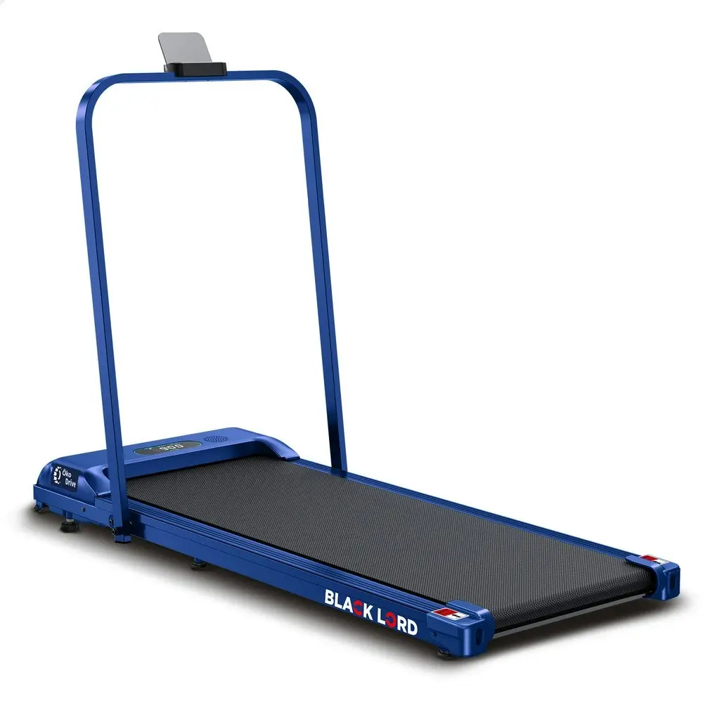 Black Lord Treadmill Electric Walking Pad Home Fitness Foldable Blue w/ Smart Watch