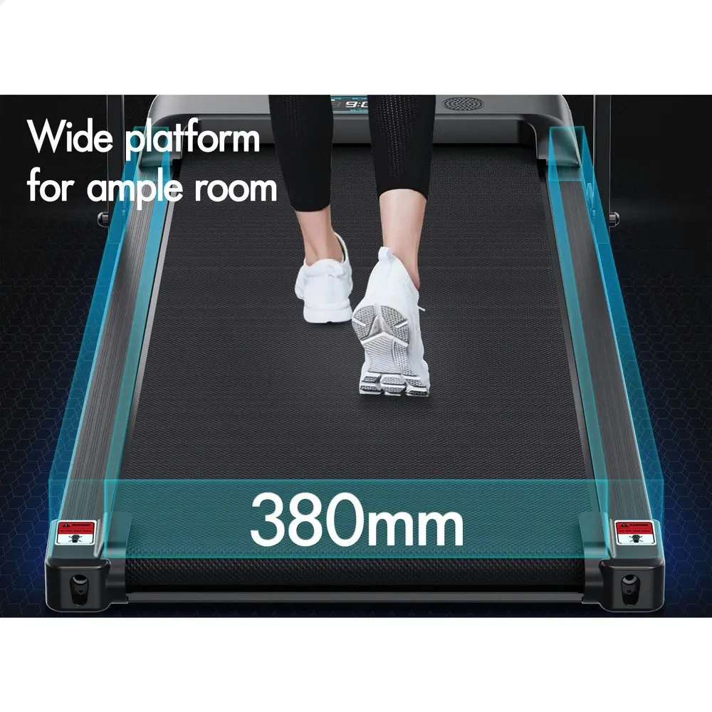 Black Lord Treadmill Electric Walking Pad Home Fitness Foldable w/ Smart Watch