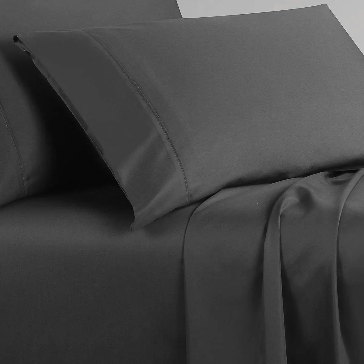 1000TC Cotton Rich Sheet Set Charcoal Double