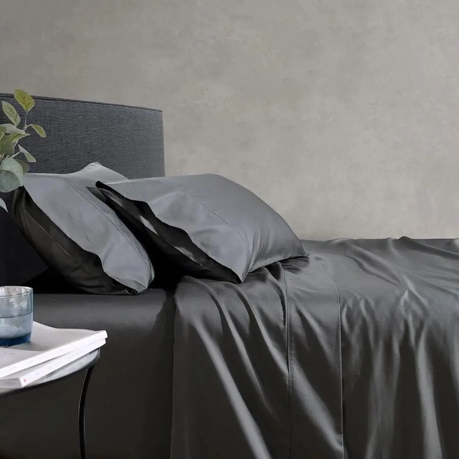 Soho 1000TC Cotton Sheet Set Charcoal King Bed Extra Depth