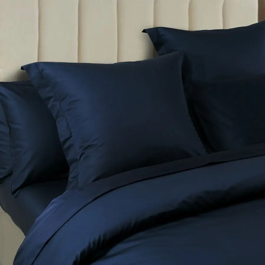 Soho 1000TC Cotton Fitted Sheet Navy King Bed Extra Depth