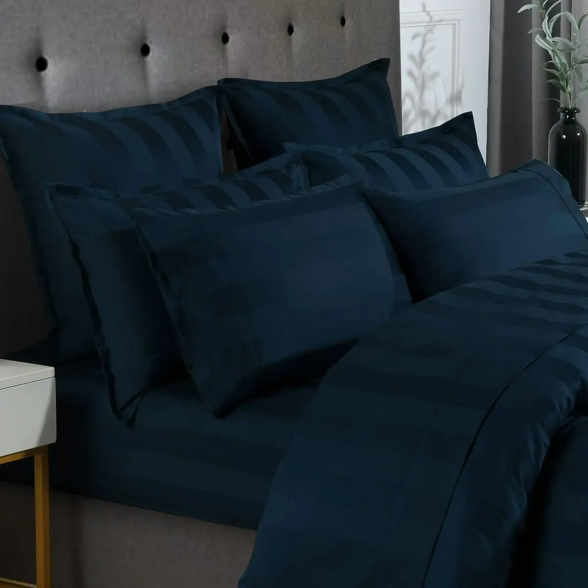 Bespoke 1200TC Sheet Set Navy King Bed