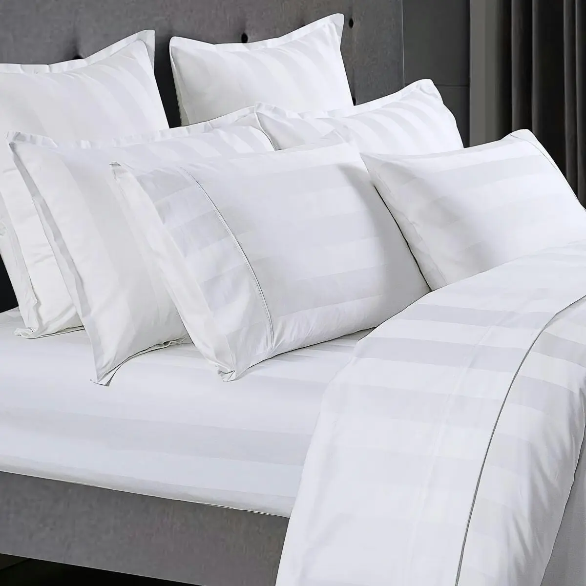 Bespoke 1200TC Sheet Set White Queen Bed Extra Depth