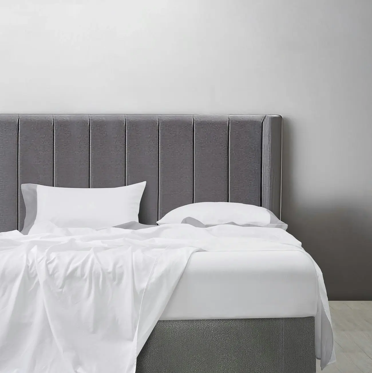 Plaza Grey 1000TC Sheet Set King Bed